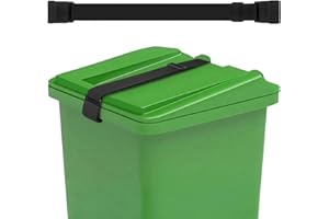 HENSINTC 1 Pack Trash Can Locks for Animals, Adjustable Double Metal Claw Bear Proof Trash Can Lock, Outdoor Trash Can Lock Straps Prevent Raccoons Dogs Mice and Small Animals from Rummaging Trash Bin