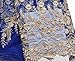 SanVera17 African Lace Net Fabrics Nigerian French Fabric Embroidered and Beading Guipure Cord Lace for Party Wedding (Blue) 5 Yards