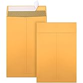 Outdoramic 6x9 Envelopes, 250 Pack Security Catalog Envelopes Self Seal, Small Brown Envelopes for Mailing, Organize, Storage, Home, Office