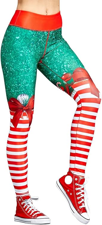 christmas workout leggings