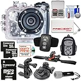 Intova HD2 Marine Grade HD Video Action Camera Camcorder with Video Light + (2x) 32GB Cards + Remote + Action Mounts + Backpack + Power Bank + LED Torch Kit