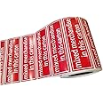 YOUOK Mixed Merchandise Labels, 1.25 x 4 Inch, 500 Pcs (Red, Adhesive, Rectangle, Shipping & Packing)