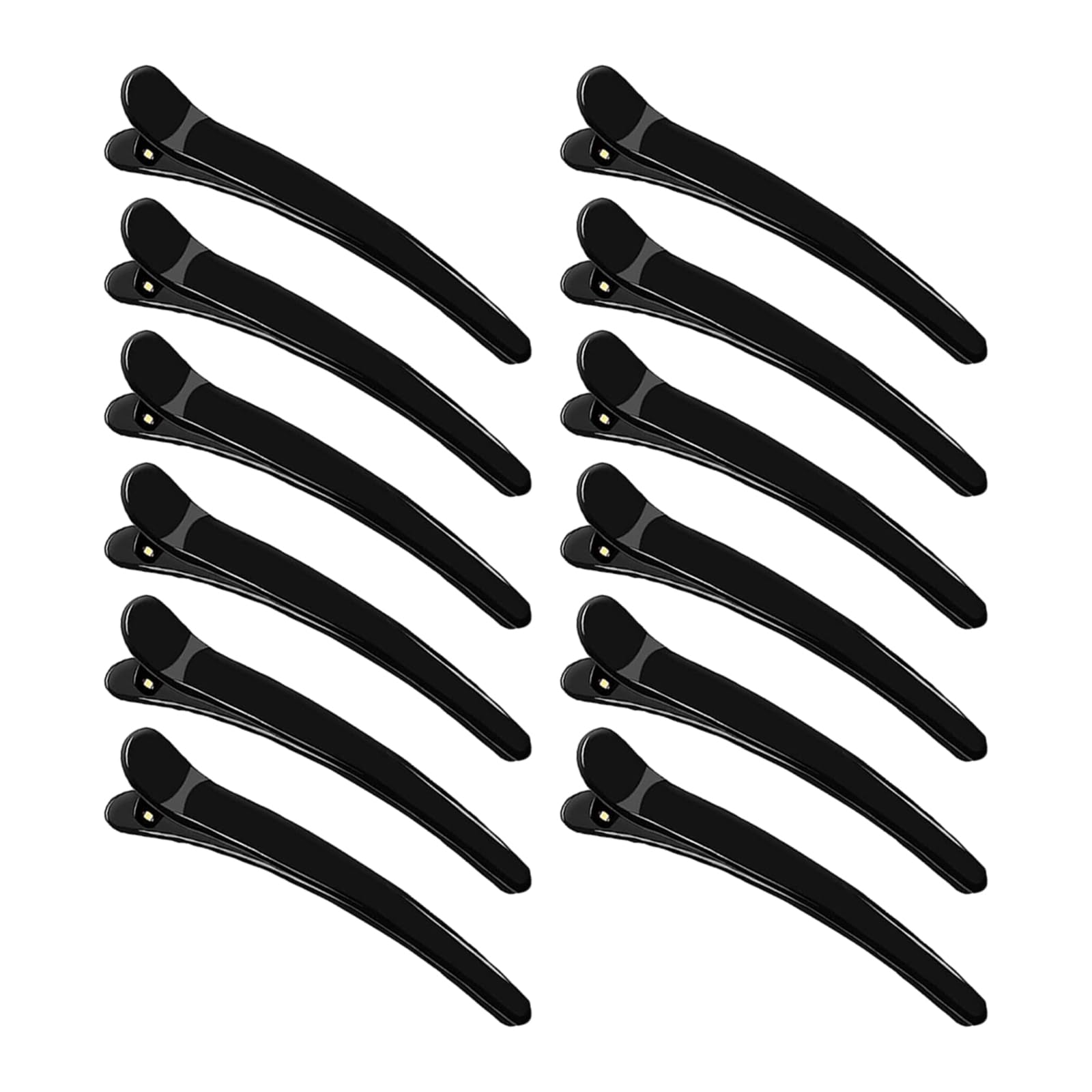 ZNDFTW 12 Pcs Hairdressing Clips, Hair Clips For Styling, Sectioning Hair Clips, Hair Sectioning Clips Of All Hair Types For Professional Hairdresser Clips For Salon Styling & Care - Black