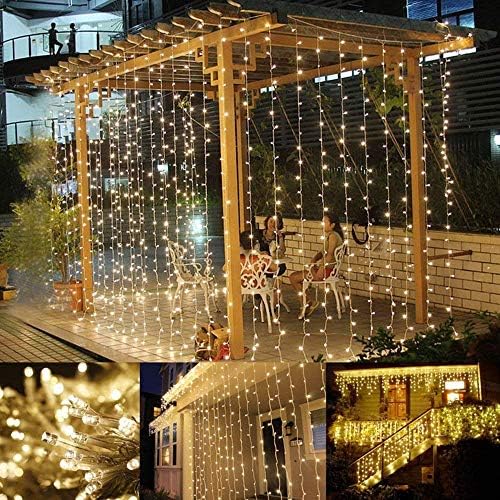POCKETMAN 304 LED Window Curtain String Light Wedding Party Home Garden Bedroom Outdoor Indoor Wall Decorations