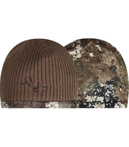 Reversible Windproof Fleece Beanie Hat for Cold Weather Hunting YVNAURA Men Women Winter Beanie Reversible Polar Fleece  main image 3