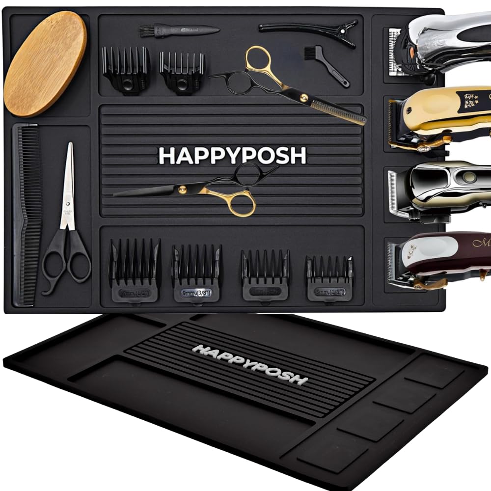 Photo 1 of Magnetic Barber Mat, Barber Mats for Clippers, Barbershop Salon Pad for Station, Table Matt, Counter Tool Organizer for Pro Hairstylist
