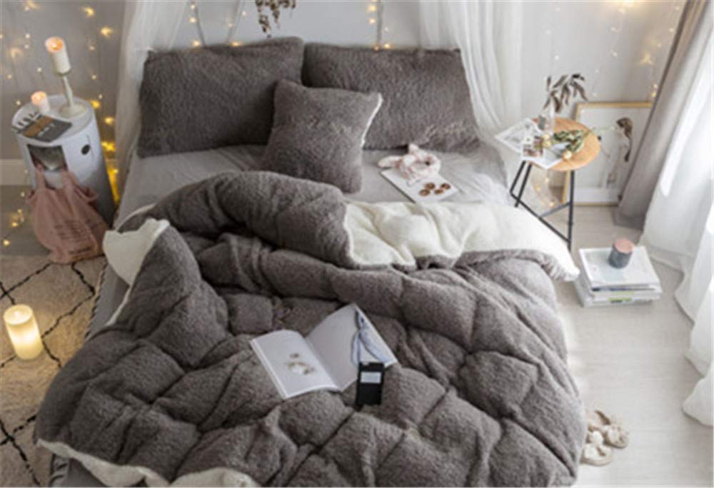 Evday Sweet Korean Flannel Bedding Set Ultra Soft Short Plush