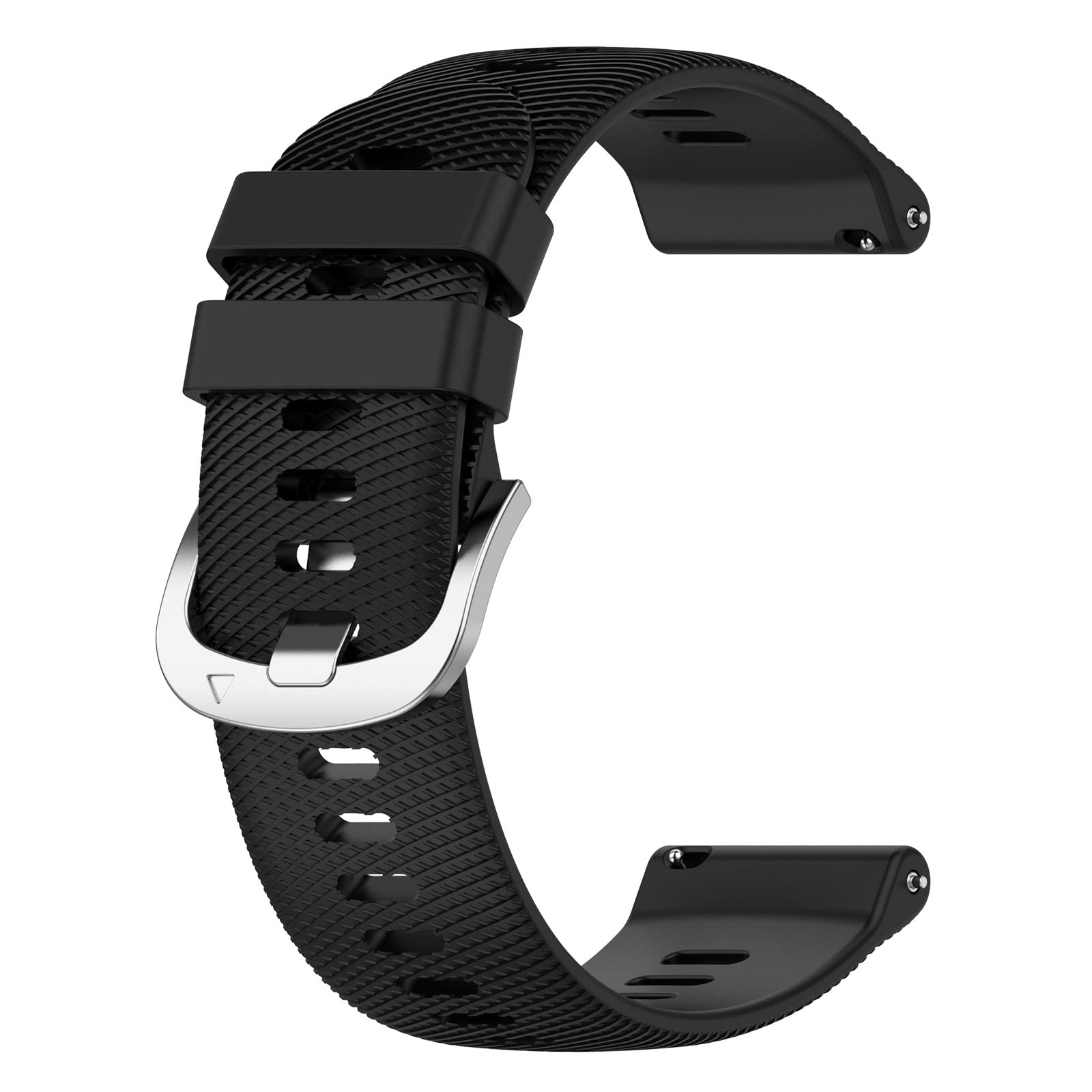 Garmcool 18mm Watch Strap Compatible for Garmin Venu 2S/Venu 3S/Vivoactive 4S/Forerunner 255S/Vivomove 3S, Silicone Sport Straps Black for Women Men (Strap Only)