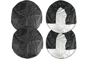 4Pcs Tire Covers,Polyester Tough Wheel Protector for Truck, SUV, Trailer, Camper, RV Universal Fits Tire Diameters 29-32 inch