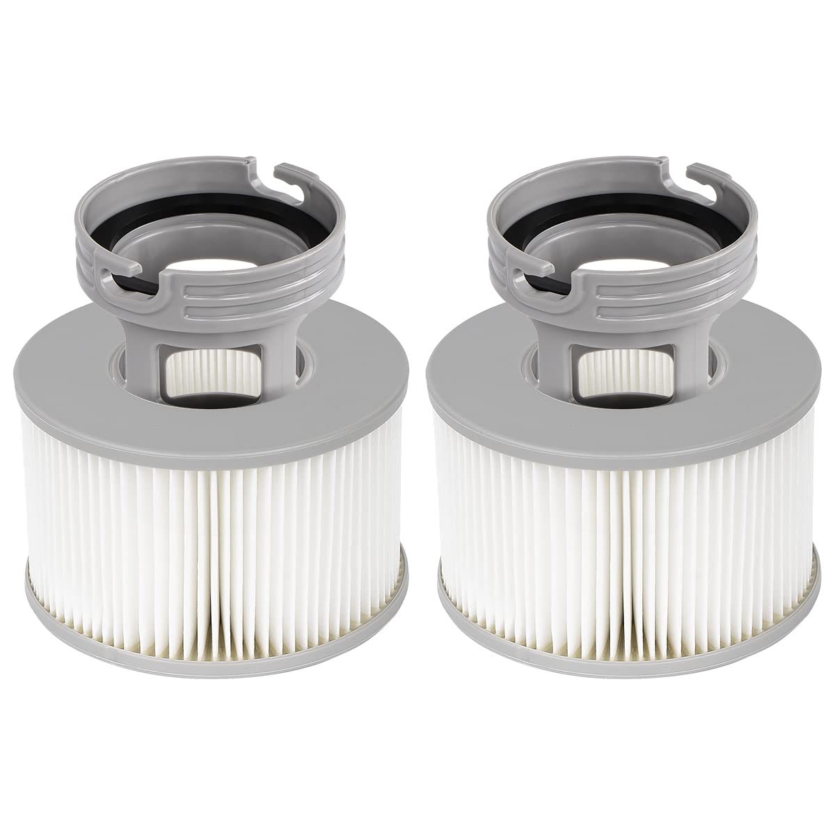 YanBan 2 Set Hot Tub Filters+ Screw-in Base Adaptor for MSpa Inflatable Pools, Enhanced Version Filter Cartridge Pump Fit for MSPA all Current Hot Tubs