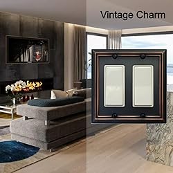 OKAWYC Double Decorator Light Switch Cover Adler