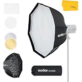 Godox AD-S60S Softbox, Godox Mount Softbox, Portable Soft Box with Grid | Suitable for AD400Pro II AD300 Pro AD300ProII Strobe Flash and ML60 ML60Bi ML60IIBi ML100R ML100Bi LED Light, with Carry Bag