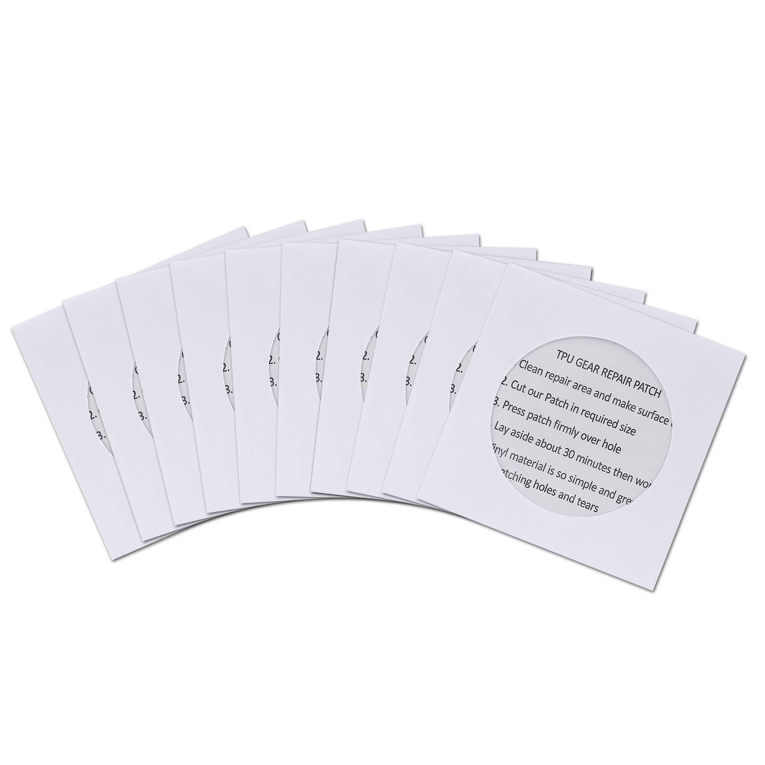 TPU Sticker Tent Repair Patch Tape Transparent Repair Tape Waterproof for Tarpaulin Awnings Backpack Outdoor 7 x 7 cm Pack of 10