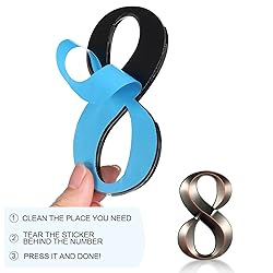 Jetec 10 Pcs House Numbers 3D Door Mailbox Numbers