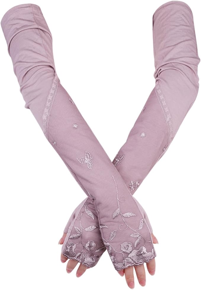 Ladies Cycling Driving Gloves Fingerless Sunscreen AntiUV