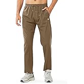 NORTHYARD Men’s Athletic Track Pants Sweatpants with Zipper Pockets Workout Gym Jogger Pants Open Bottom
