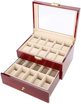 Expositor Caja de Reloj con Cerradura Ecrin, Double-couche 20 ...
