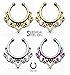 100% Surgical Steel Fake Septum Hanger Tribal Fan Ring - Choose Steel, Gold Tone, Antique Brass, or Rainbow