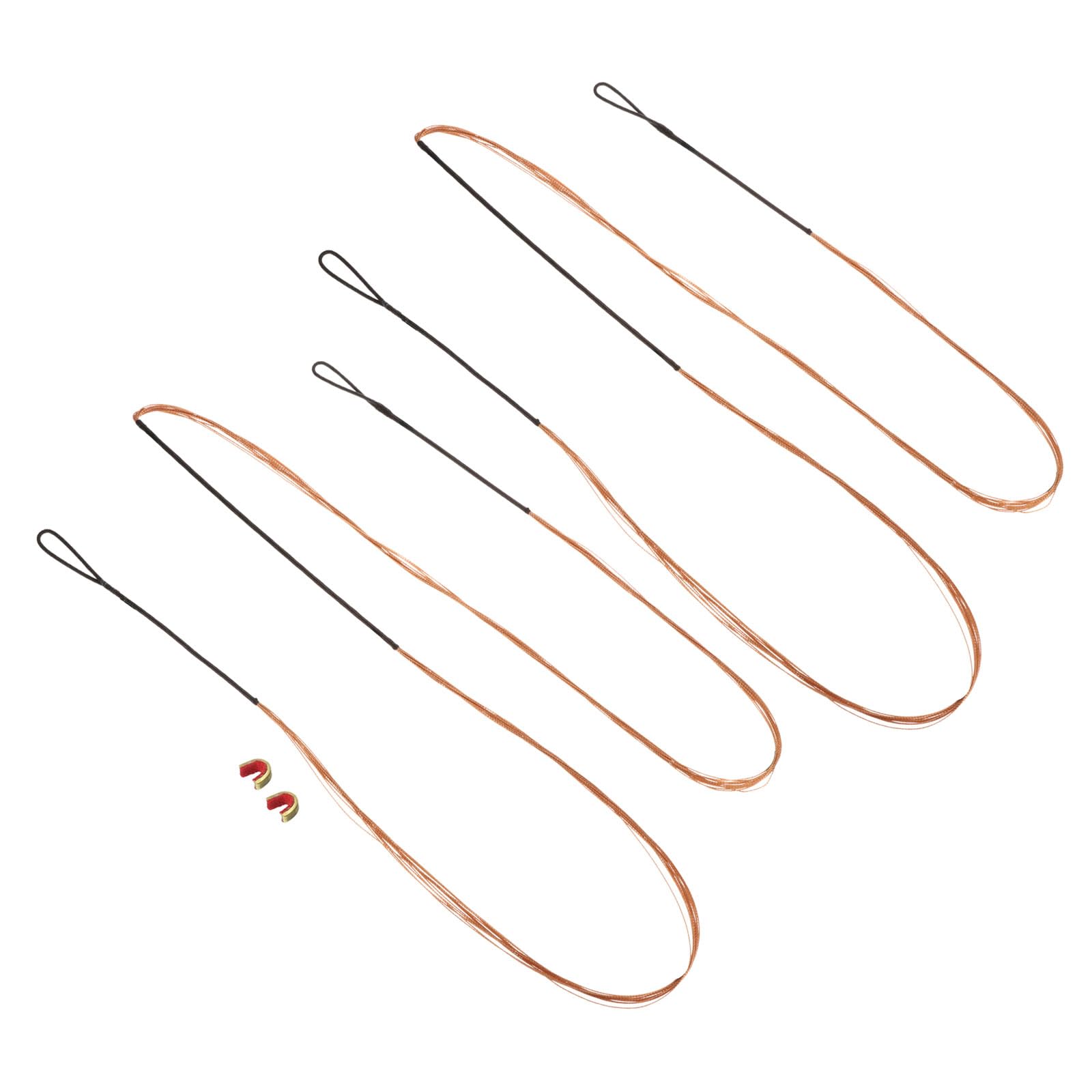 PATIKIL Bow String Replacement,12 Strands Recurve Bowstring with Nock Point for AMO 65" Traditional Bow, Black and Orange