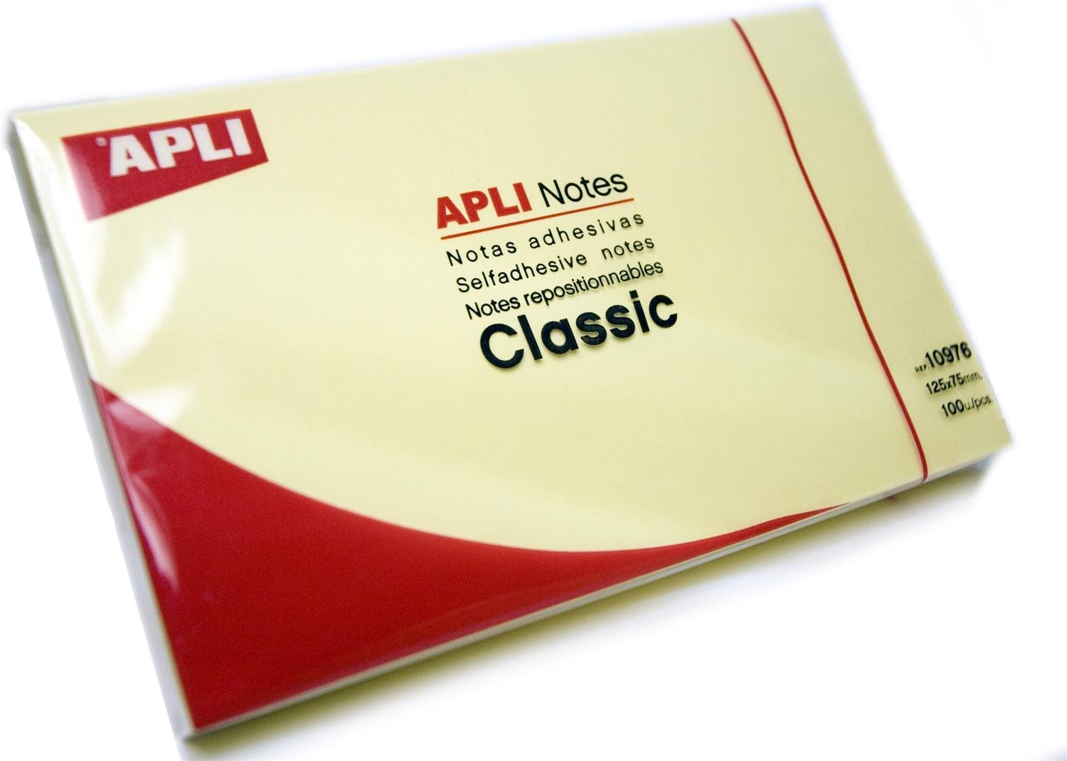 Apli Agipa Sticky Notes Pad 100 Pages 75 x 125mm Yellow