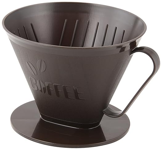 Fackelmann Filterbehälter Nr. 4, Filterhalter, Kaffeefilter für bis zu 4 Tassen, Handfilter (Farbe: Braun), Menge: 1 Stück