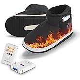 NBtoUS Heated Slippers Women with 2 Pack 5500mAh Power Bank, 3 Heating Level for Foot Warmer