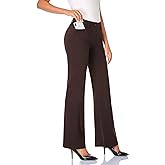 Tapata Women's 28''/30''/32''/34'' Stretchy Bootcut Dress Pants with Pockets Tall, Petite, Regular for Office Work Business