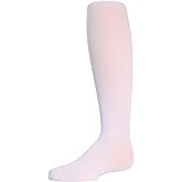 MeMoi Girls' 2 Pair Pack Essentials Nylon Tights White 4-6