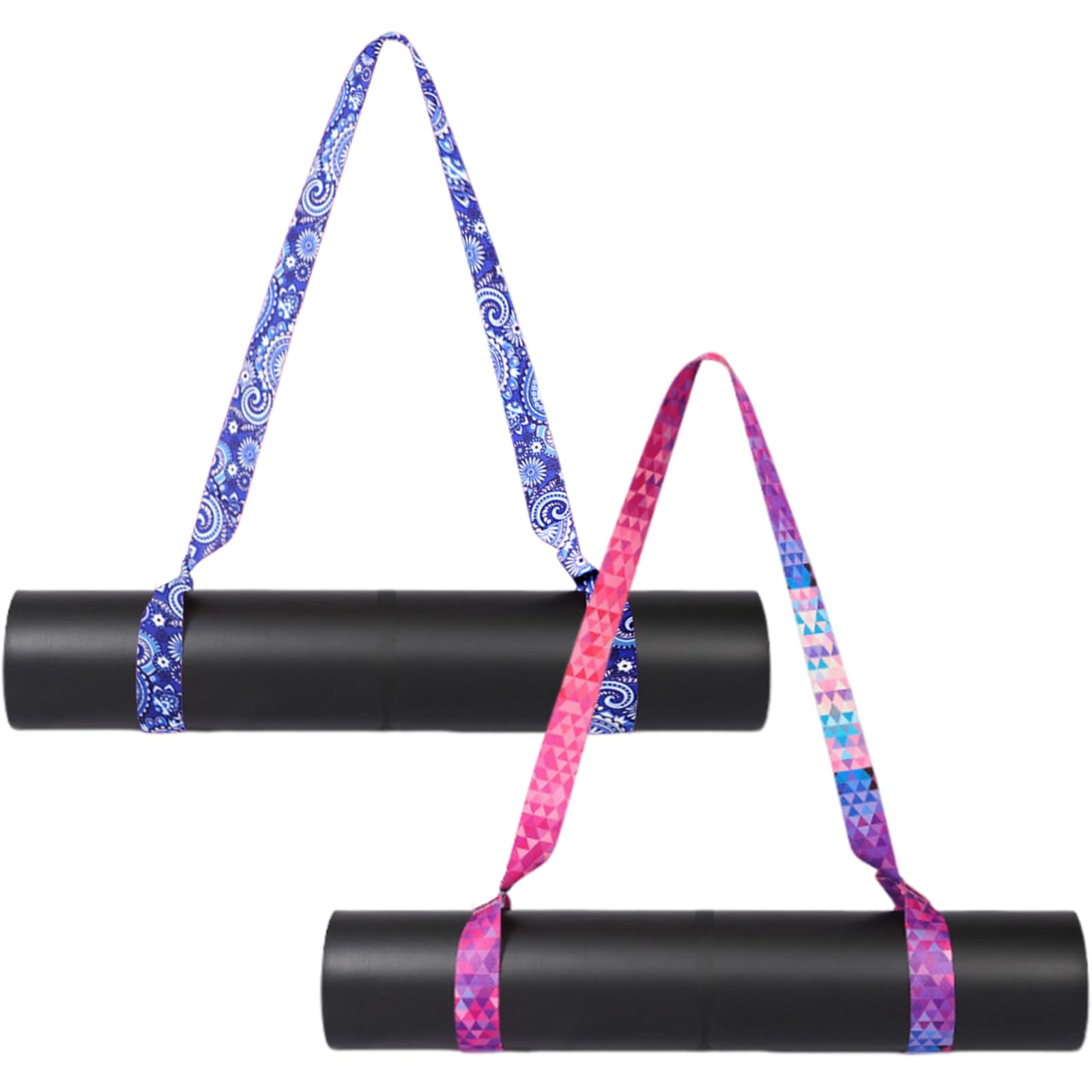 Acpetdr 2 Pack Yoga Mat StrapZiehen Sie die Gurte der Yogamatte einfach fest - Yoga Mat Straps for Carrying (Multicolor) Adjustable Yoga Mat Straps for Carrying, yoga mat stand