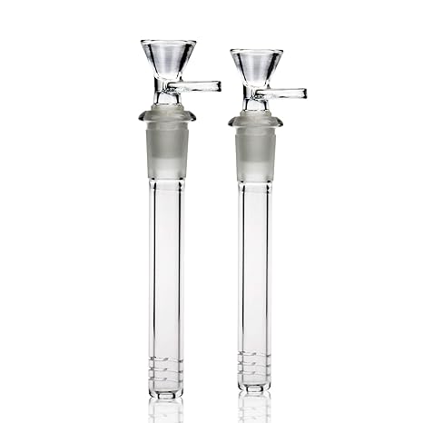 REANICE 2-Pack Glas Chillum Tabak Bong - Kopf für Bong mit 14.5er Schliff 12.5cm lang Bong Kopf Bongkopf Glaskopf