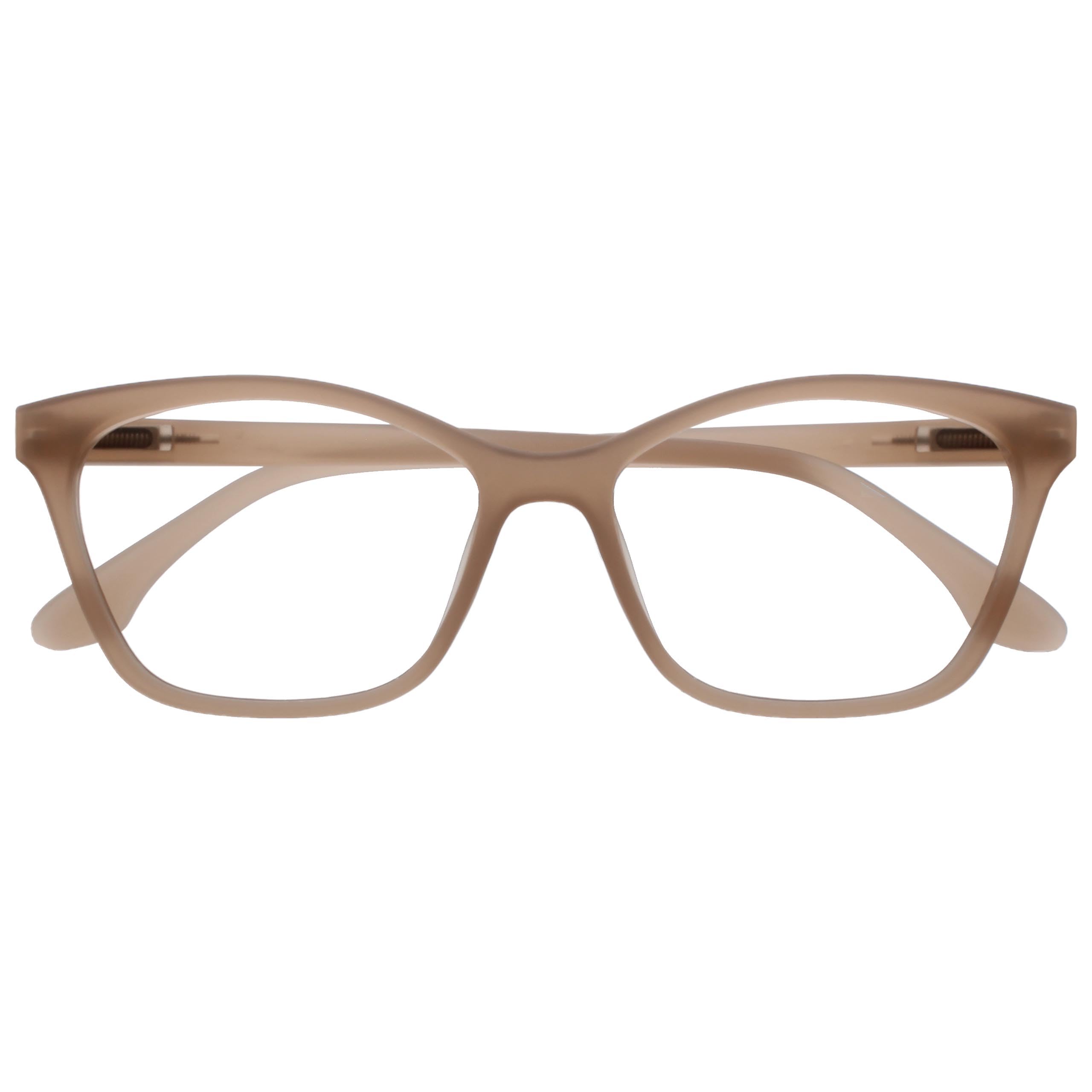 OPULIZE KAT Reading Glasses - Cat-Eye Frame - Matt Taupe - Men & Women - Spring Hinges - R59-U - +2.00