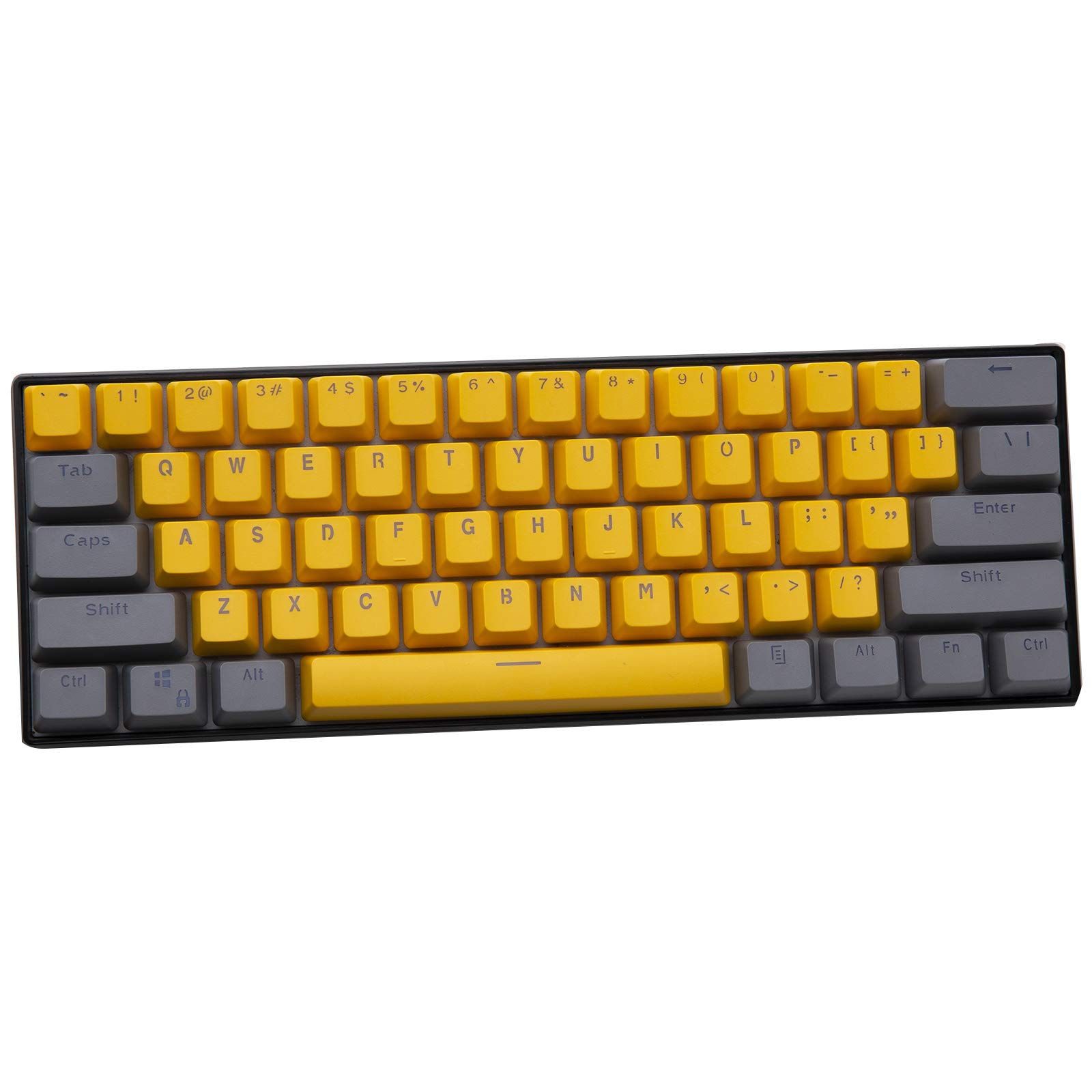 JakeTsai Keycaps, 61 Keycaps Backlight Two-Color Mechanical Keypad PBT Keycap For GH60 / RK61 / ALT61 / Annie/Keyboard Poker Keys,Only sell keycaps