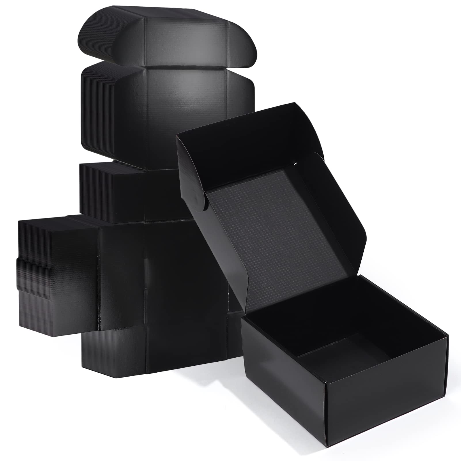 Photo 1 of ZBEIVAN 8x8x4 Black Shipping Boxes, 20 Packs Corrugated Cardboard Mailer Boxes for Packaging Small Business Mailing Gifts Wrap Boxes with Lids