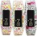 SKYLET Replacement Bands for Garmin Vivofit 2 (No Tracker)(Tatoo Flowers&Secret Flowers&Cute Owles, Small)