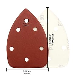 180 Grit Mouse Detail Sander Sandpaper, 40 PCS 6