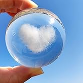 Crrezhai 3D Heart Crystal Glass Ball 60MM Paperweight with Stand Room Decor Decorative Balls Home Office Decor Ornaments Mother's Day Mom Grandma Gift