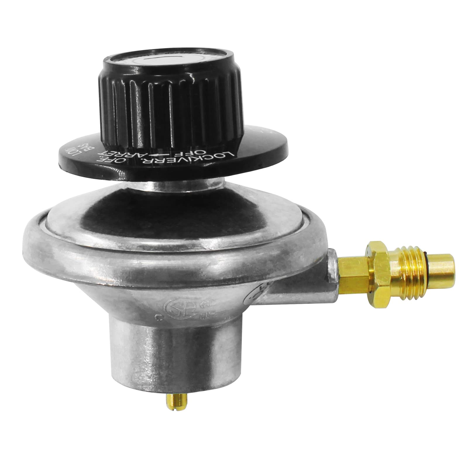 MENSI Low Pressure 1 LB Propane Adjustable Regulator with M12X1.5 Male
