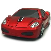 Wireless Car Mouse, TDRTECH 2.4GHz Optical Gaming Mouse Cool Sport Car Wireless Mouse, DPI 1600, 3D - Red
