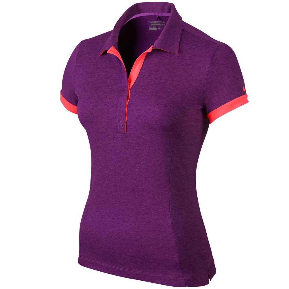 NIKE Women's Victory Block Polo Bold Berry