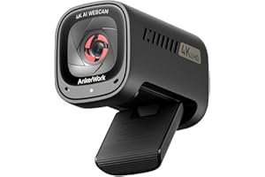 AnkerWork C310 Webcam, 4K Webcam, 12 Megapixel, AI Auto Focus, AI Framing, AI Noise Canceling Mic, Built-in Privacy Cover, an