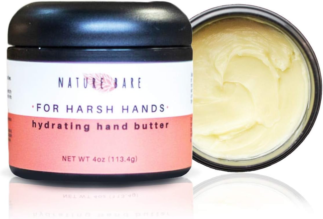 Organic Butter Dry-Harsh Hands Lotion Cream: Anti-Aging Unrefined Shea Mango Olive Avocado Cocoa Virgin Pure Raw | Nourishing Moisturizing Healing Relieving Cracked Skin Eczema Care Handmade