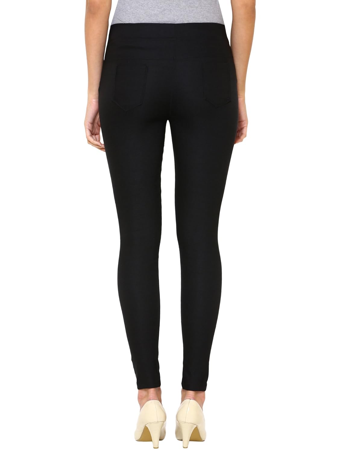 damen mode black spandex cotton lycra elastic jeggings
