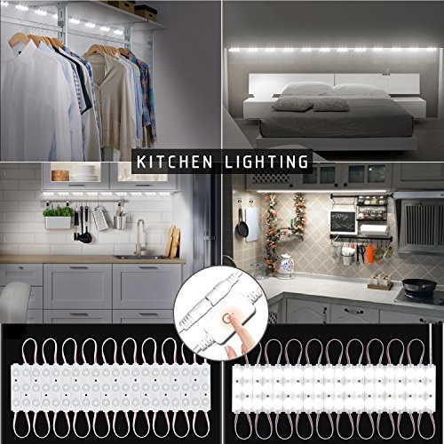 Kitchen Lighting, Kitchen Cabinets LED Lights with Smart Touch Dimmer,Under Cabinet Lights10ft 60 Leds Closet Kitchen Counter LED light (White)