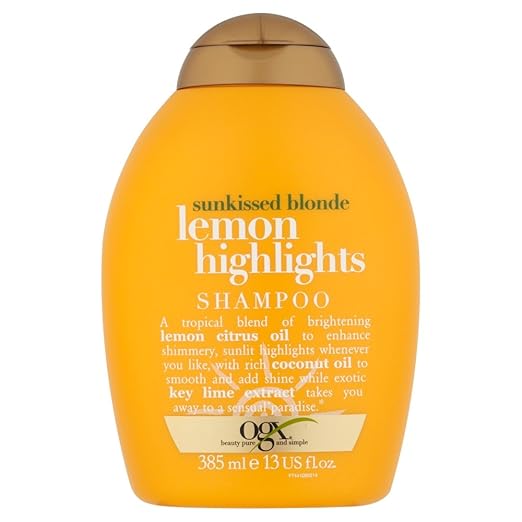 OGX Sunkissed Blonde Lemon Highligths Shampoo, 1er Pack (1 x 385 ml)
