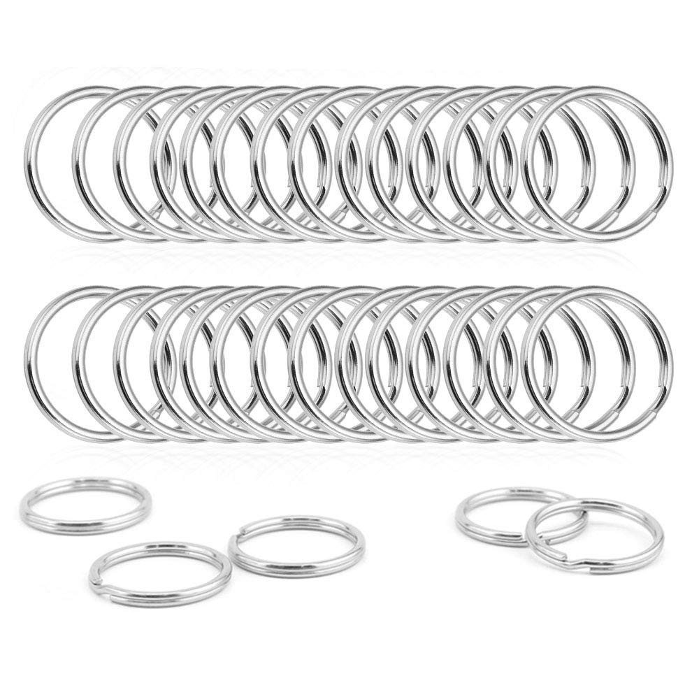 Key Ring,Metal Key Ring, with Jumper Ring, Used for Jewelry DIY, Home Car Key Room Key Supplies Key Ring, Key Ring Production Kit 25mm100 Pieces