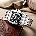Fashion Mans Business Stainless Steel Strap Waterproof Analog Quartz Watch with Calendar Wirstwatch (Black)