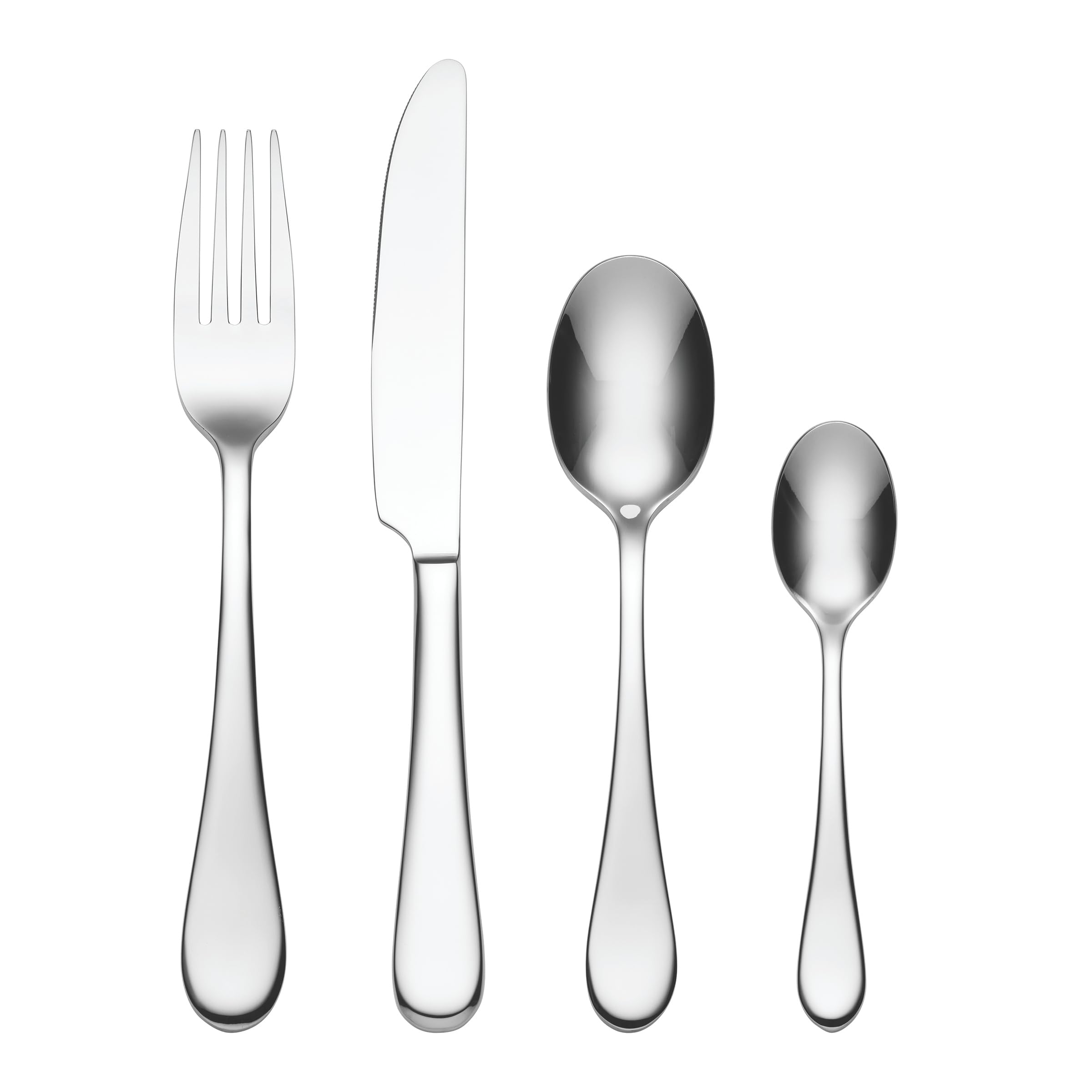 Oneida Icarus Cutlery Set for 4 - Stainless Steel Cutlery Set, Heavy Weight & Mirror Finish, Rust Resistant & Dishwasher Safe Flatware, Silver