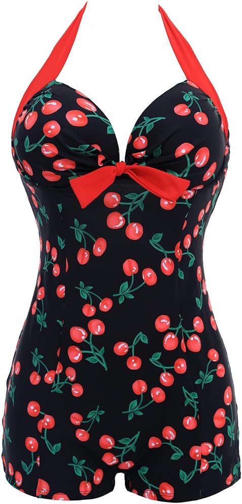 Ladies Boyleg Maillot Swimwear One Piece Tridimensional Cutting Swimsuit Halter Bikini Beachwear M-4XL