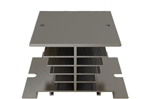 MAKERELE 1PCS Aluminum Heat Sink SSR Dissipation for Single Phase Solid State Relay 25A-120A White Radiator