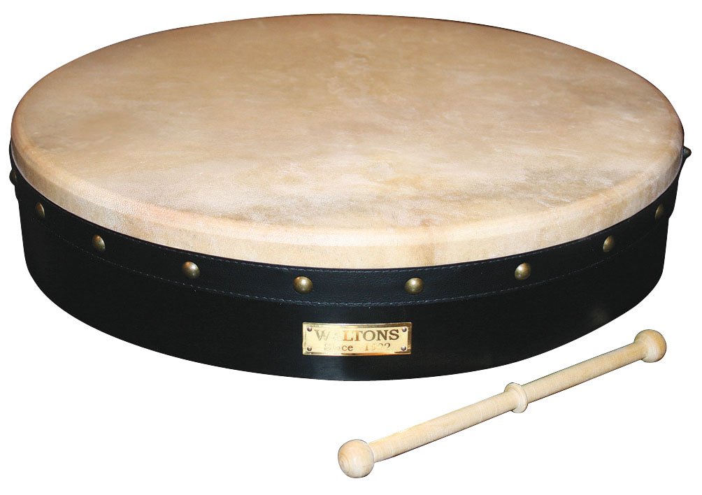 Waltons Tunable 18" Deluxe Bodhrán (Black/Ebony) Amazon.co.uk Musical